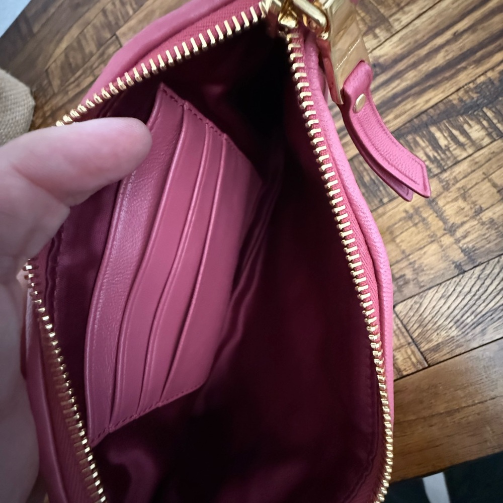 Miu Miu Pink Matelasse Napa Leather Women's Clutch/Pouch - Picture 8 of 11